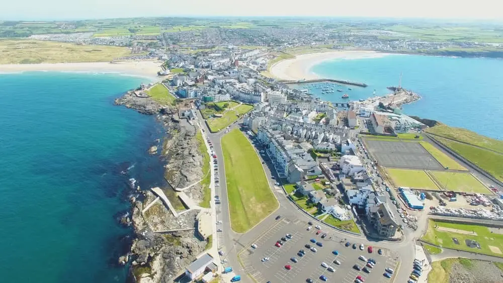 Portrush Town From the air looking south west